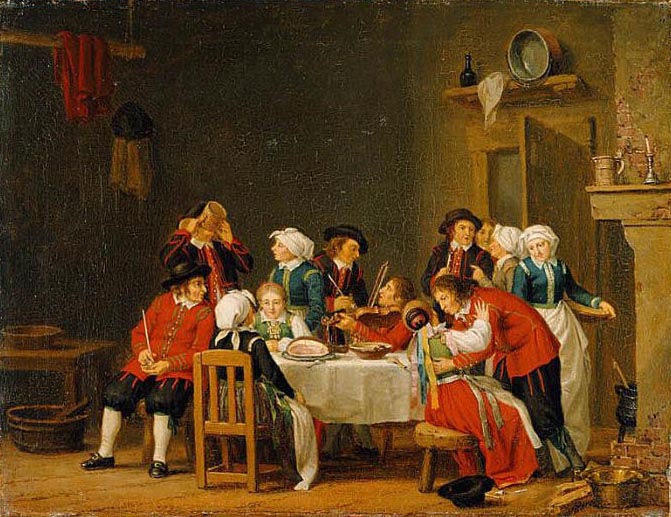 Convivial Scene in a Peasant Cottage